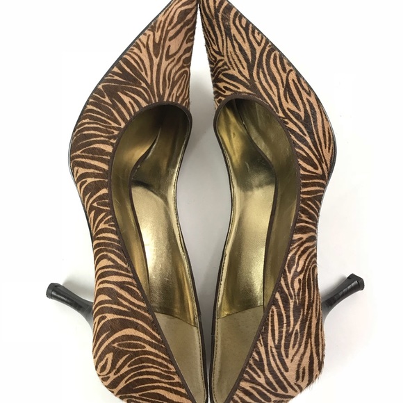 🔥Nine West Brown tan fur animal safari Pumps🔥 - Picture 5 of 8